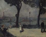 William Glackens Park on the River oil painting artist